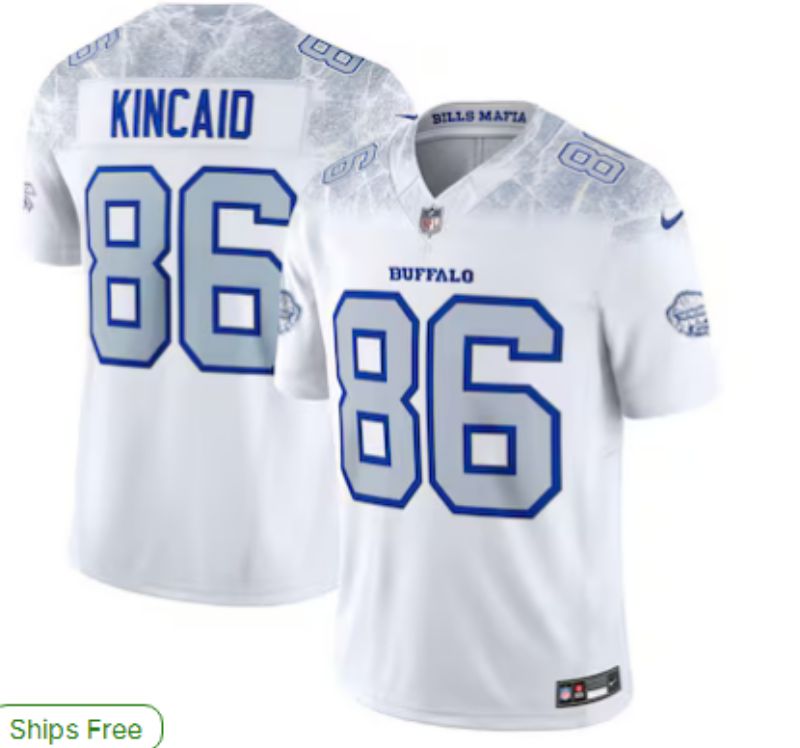 Men Buffalo Bills #86 Kincaid Nike White 2025 Rivalries Collection Limited NFL Jersey->buffalo bills->NFL Jersey